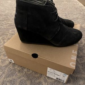 TOMS Desert Wedge Castlerock Grey Suede